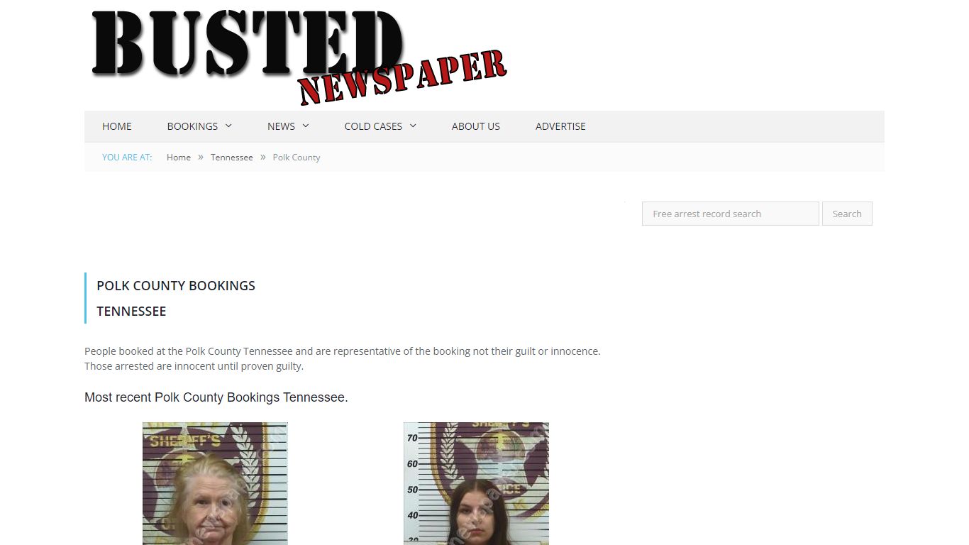Polk County, TN Mugshots - BUSTEDNEWSPAPER.COM